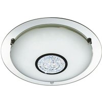 Bathroom - Integrierte LED-Badezimmerspülung Decke Chrom, Spiegel IP44 - Searchlight von SEARCHLIGHT