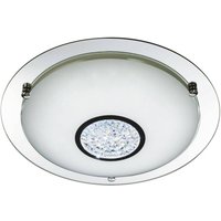 Bathroom - Integrierte LED-Badezimmerspülung Decke Chrom, Spiegel IP44 - Searchlight von SEARCHLIGHT