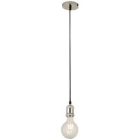 Searchlight - Chrome 1 Light Cable Suspension Mit 1,5 m schwarzem Textilkabel von SEARCHLIGHT