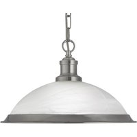 Searchlight - gebraucht] Glas Hängeleuchte Bistro Deckenlampe Deckenlampe E27 1 Flg Silber B-Ware von SEARCHLIGHT
