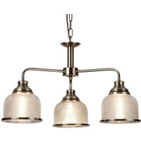 Gebraucht] Searchlight Hängeleuchte Bistro Ii Rund Altmessing Deckenlampe Lampe Leucht Spot B-Ware von SEARCHLIGHT