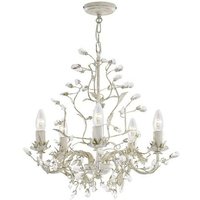 Gebraucht] Searchlight Kronleuchter Almandite Deckenlampe Deckenleuchte E14 5fl. Creme G61 B-Ware von SEARCHLIGHT