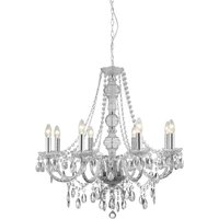 Searchlight - gebraucht] Kronleuchter Marie Therese Pendelleuchte Deko Hängeleuchte Chrom 665 B-Ware von SEARCHLIGHT