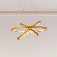 Searchlight - gebraucht] LED-Hängeleuchte Eternity goldfarben Bambus ø 50 cm Deckenlampe Spot von SEARCHLIGHT