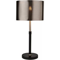 Searchlight - gebraucht] Tischleuchte Column Tischlampe Tischlicht Lampe Schirm Schwarz Chrom B-Ware von SEARCHLIGHT