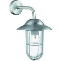 Searchlight - Genoa - 1 Licht Outdoor Fisherman Dome Wandleuchte Edelstahl IP44Glas Laternen, E27 von SEARCHLIGHT