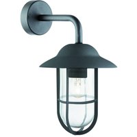 Genoa - 1 Licht Wandleuchte für den Außenbereich Schwarz Schwarz IP44Glaslaternen Matt, E27 - Searchlight von SEARCHLIGHT