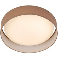 Gianna - Integrierte led 1 Light Flush Deckenleuchte Weiß, Braun - Searchlight von SEARCHLIGHT