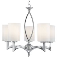 Gina - 5 Light Multi Arm Deckenanhänger Chrom mit Glasschirmen, E27 - Searchlight Gina - 5 Light Multi Arm Deckenanhänger Chrom mit Glasschirmen, E27 - Searchlight von SEARCHLIGHT