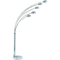 Searchlight - Giraffe - 5 Licht Stehlampe Chrom, mit Marmorsockel, E14 von SEARCHLIGHT