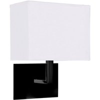 Hotel Wandleuchte mattschwarz, weißer Stoffschirm - Searchlight Hotel Wandleuchte mattschwarz, weißer Stoffschirm - Searchlight von SEARCHLIGHT