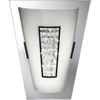 Integrierter LED-Wandspiegel für Badezimmer, Chrom, Schwarz IP44 - Searchlight von SEARCHLIGHT
