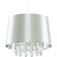 Kristall Decken Pendel Leuchte Wohn Zimmer Hänge Lampe Kunst Seide silber von SEARCHLIGHT