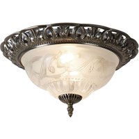 Landhaus Stil Decken Beleuchtung Lampe Glas Leuchte Messing antik Blumen Dekor Searchlight 7045-13 von SEARCHLIGHT