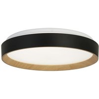[NEUWERTIG] B-Ware Searchlight Deckenlampe Led Schwarz Holzdekor Fernbedienung Dimmbar 38cm von SEARCHLIGHT
