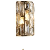 [NEUWERTIG] B-Ware Searchlight Wandleuchte Bijou Lampe Messing Kristallglas 2 Flg Schnurschalter von SEARCHLIGHT