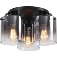 [NEUWERTIG] Searchlight Deckenleuchte Lampe Sweden Schwarz Rauchgrau Glas Stahl 3fl E27 B-Ware von SEARCHLIGHT