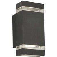 Outdoor - 2 Light Up Up & Down Wand im Freien Hellgrau IP44, GU10 - Searchlight von SEARCHLIGHT