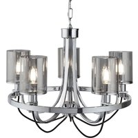 Pendel Lampe Kronleuchter Schlaf Zimmer Glas Hänge Decken Leuchte Lüster von SEARCHLIGHT