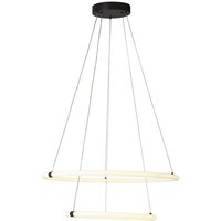Revolve 2-flammige LED-Ring-Pendelleuchte, Mattschwarz 3000K - Searchlight von SEARCHLIGHT