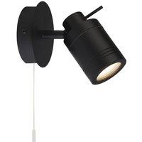 Searchlight - Samson 1 Licht IP44 Badezimmer-Spot-Wandhalterung, Mattschwarz IP44 von SEARCHLIGHT