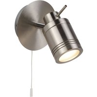 Samson - led 1 Licht Badezimmer Wandstrahler Satin Silber IP44, GU10 - Searchlight Samson - led 1 Licht Badezimmer Wandstrahler Satin Silber IP44, GU10 - Searchlight von SEARCHLIGHT