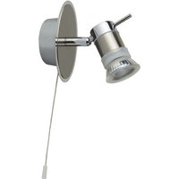 Searchlight - Aries - 1 helles Badezimmer Chrom, Satin Silber IP44, GU10 von SEARCHLIGHT