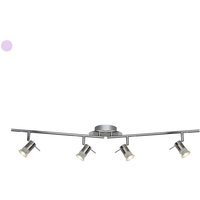 Searchlight Aries - 4 Licht Badezimmer Chrom, Satin Silber IP44, GU10 von SEARCHLIGHT