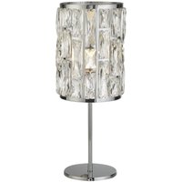 Searchlight - bijou - 1 leichte Chrom Tischlampe mit Kristallglas von SEARCHLIGHT