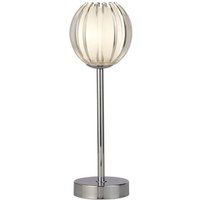 Searchlight Blossom Tischlampe mit 1 Licht, Chrommetall, klarer Acrylschirm von SEARCHLIGHT