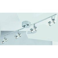 Searchlight Bubbles - LED 4 Licht verstellbare Badezimmerdecke Spotlight Bar Chrom, Bubble Effect IP44 von SEARCHLIGHT