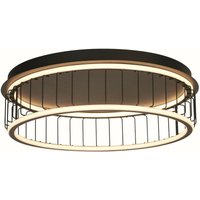 Circolo LED-Deckenleuchte Cage, schwarzes Metall von SEARCHLIGHT