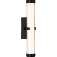 Searchlight Clamp Wandleuchte aus schwarzem Metall, gerippter klarer und opaler Diffusor Searchlight Clamp Wandleuchte aus schwarzem Metall, gerippter klarer und opaler Diffusor von SEARCHLIGHT