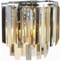 Searchlight Clarissa - 2 Licht Wandleuchte Chrom, Glasschirm, E14 von SEARCHLIGHT