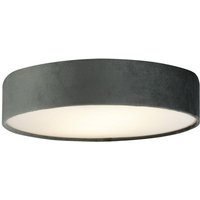 Searchlight - Deckenleuchte Wohnzimmerlampe Schlafzimmerleuchte Küche rund E27 Samt grau weiß von SEARCHLIGHT