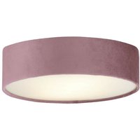 Searchlight - Drum Pleat 2 Light Velvet Flush, Rosaton von SEARCHLIGHT