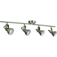 Searchlight - Focus - 4 Licht verstellbare Deckenstrahler Bar Antik Messing, GU10 Searchlight - Focus - 4 Licht verstellbare Deckenstrahler Bar Antik Messing, GU10 von SEARCHLIGHT