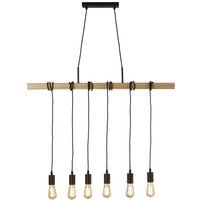 Searchlight - Hängeleuchte Pendelleuchte Esszimmerlampe 6x E27 Höhenverstellbar Holzbalken Searchlight - Hängeleuchte Pendelleuchte Esszimmerlampe 6x E27 Höhenverstellbar Holzbalken von SEARCHLIGHT
