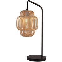 Searchlight Java Tischlampe schwarz mit Schirm aus Bambusgestell von SEARCHLIGHT
