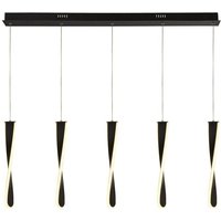 Searchlight PADDLE - LED 5 Light Bar Deckenanhänger - Schwarz von SEARCHLIGHT