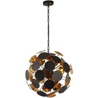 Searchlight - Pendelleuchte Hängelampe Deckenlampe Esszimmerleuchte Stahl Schwarz Gold Searchlight - Pendelleuchte Hängelampe Deckenlampe Esszimmerleuchte Stahl Schwarz Gold von SEARCHLIGHT