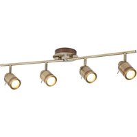 Searchlight Samson - 4 Licht Badezimmer Deckenstrahler Bar Antik Messing IP44, GU10 von SEARCHLIGHT