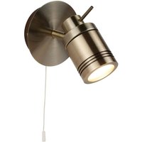 Searchlight - Samson - led 1 Licht Badezimmer Wandstrahler Antik Messing IP44, GU10 von SEARCHLIGHT