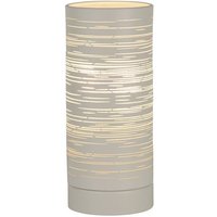 Searchlight Savvy Tischlampe aus zerkratztem weißem Metall von SEARCHLIGHT