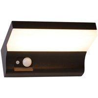 Solar LED-Wandleuchte mit PIR-Bewegungssensor Schwarz - Searchlight von SEARCHLIGHT