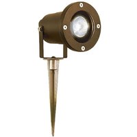 Searchlight - Außenleuchte Stecklampe Gartenleuchte GU10 rostbraun Alu Glas Spot verstellbar von SEARCHLIGHT