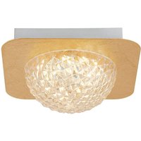 Searchlight - Suchscheinwerfer Celestia 1 Light Square led Deckenleuchte - Blattgold mit klarem Acryl von SEARCHLIGHT