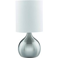 Searchlight Touch - 1 Leuchttisch Touch Lampe Satin Silber mit Stoffschirm, E14 Searchlight Touch - 1 Leuchttisch Touch Lampe Satin Silber mit Stoffschirm, E14 von SEARCHLIGHT