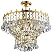 Searchlight Versailles - 5 Light Crystal Chandelier Gold Finish, E14 von SEARCHLIGHT