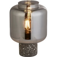 Searchlight Vessel Tischlampe mit Terrazzosockel und Rauchglas von SEARCHLIGHT